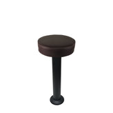 vinyl upholstered bolt down pedestal bar stools