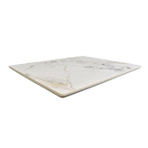 Glossy White Marble Pattern Sintered Stone Outdoor Table Top