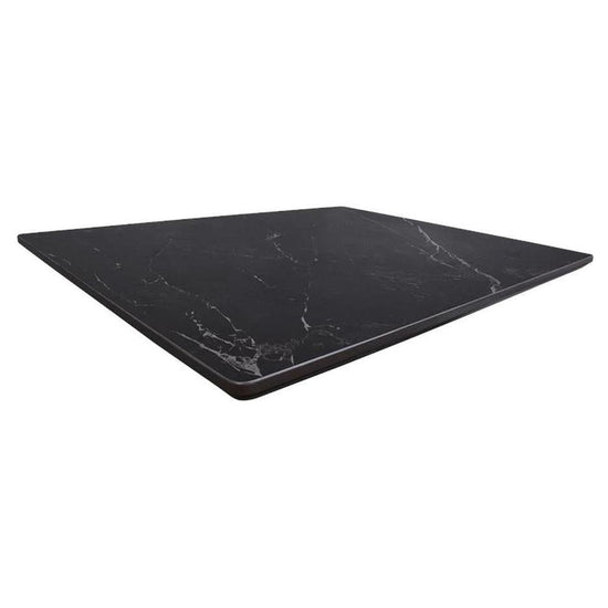 Black Marble Pattern Sintered Stone Outdoor Table Top Restaurant