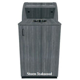 Trash Receptacles with Tray Shelf and Waste Drop Off Hole with Metal Base