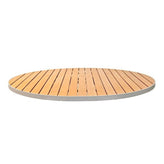 synthetic teak aluminum edge outdoor round table top