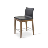 polo wood counter stool