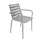 south beach stacking aluminium arm chair
