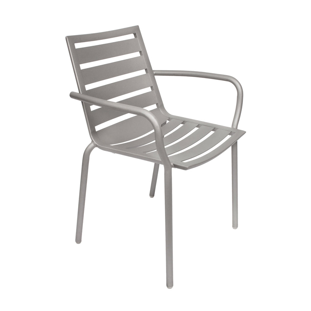 south beach stacking aluminium arm chair