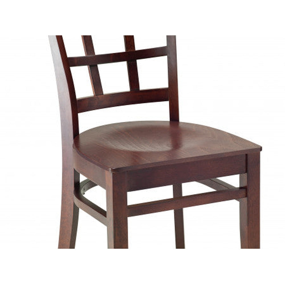 Contempo Solid Wood Dining Chair in Walnut Finish
