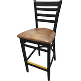os ladderback barstool with solid wood frame
