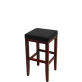 os backless barstool with solid wood stationary frame