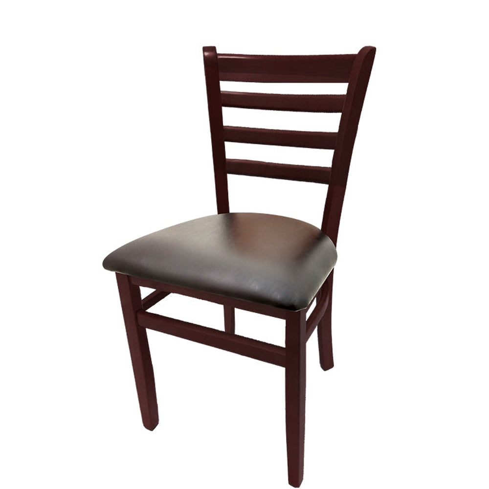 os ladderback chair with solid wood frame