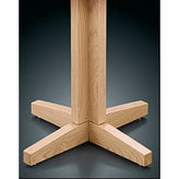 Tapered Cross Solid Wood Table Bases