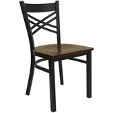 black x back metal restaurant chair burgundy vinyl seat