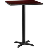 36inch square laminate table top with 30inch x 30inch table base