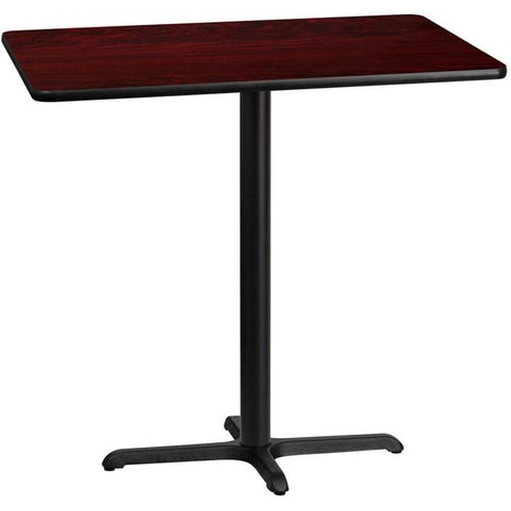30inch x 42inch rectangular laminate table top with 23 5inch x 29 5inch table base