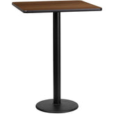 24inch x 42inch rectangular laminate table top with 24inch round table base