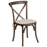 cross back chair with cushion stackable early american wood