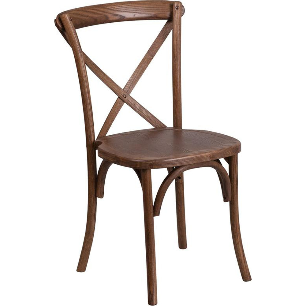 cross back chair stackable early american wood