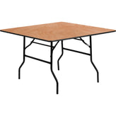 48 square wood folding banquet table