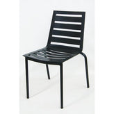 outdoor black aluminum side chair