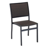 fs aluminum frame chair with pe weave back silver