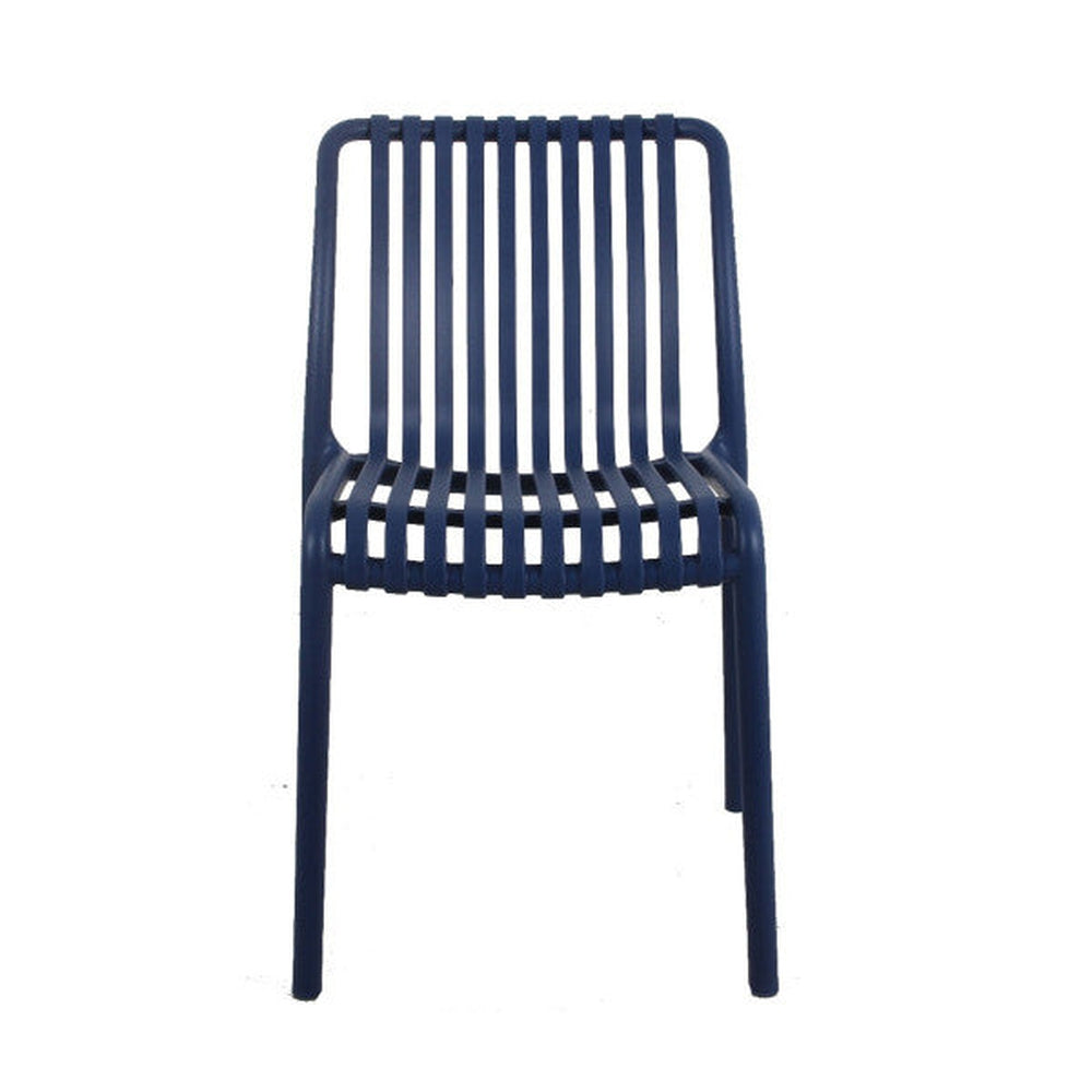 Resin Slatted Outdoor Stacking Chairs