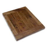 solid reclaimed wood table tops with breadboard ends