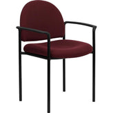 comfort stackable steel side reception chair with arms