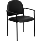 comfort stackable steel side reception chair with arms