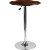 23 5 inch round adjustable height rustic pine wood table adjustable range 26 25 inch 35 5 inch