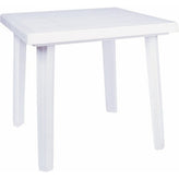 cuadra resin square dining table 31 inch white isp165 whi