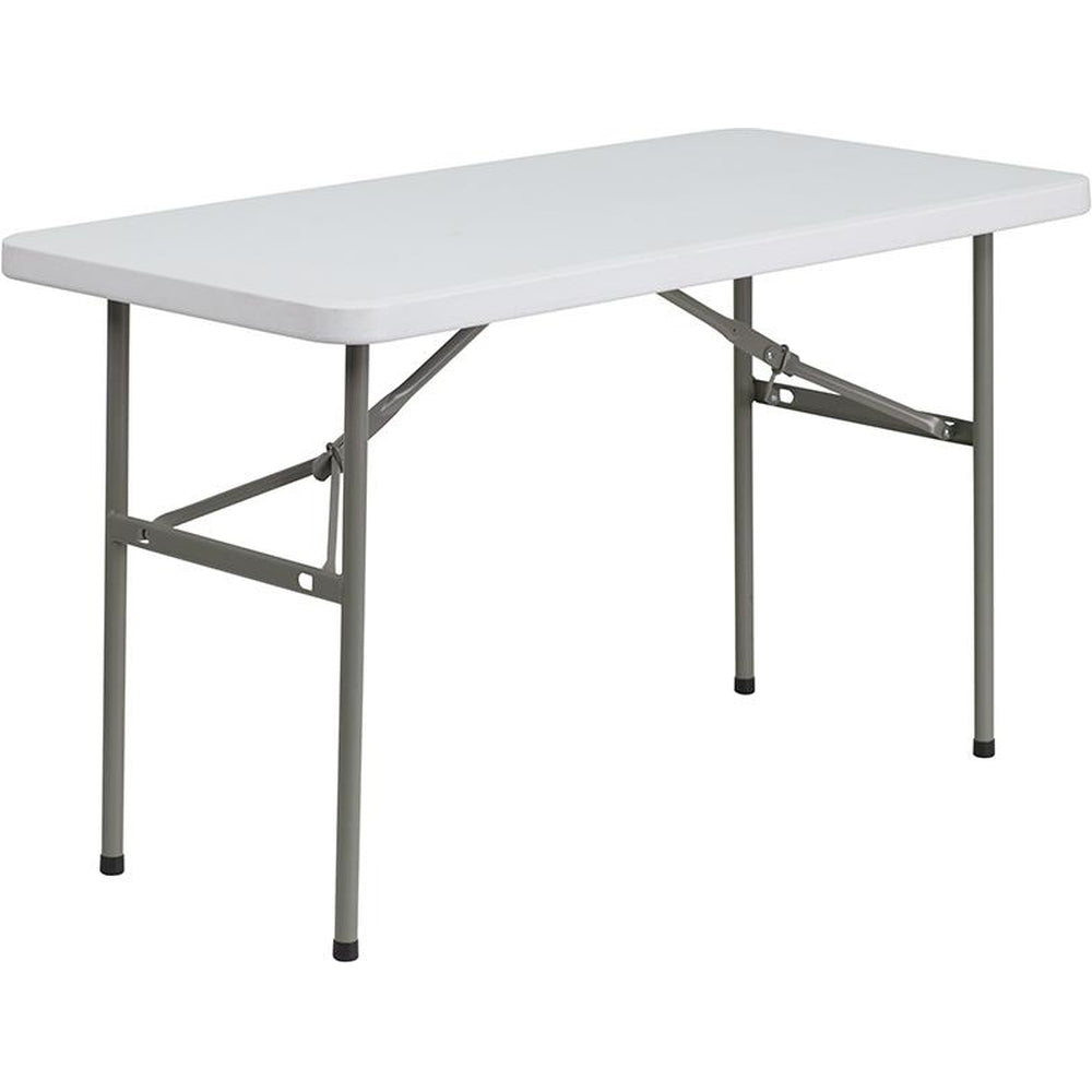 4 foot granite white plastic folding table
