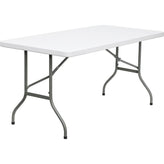 dad 5 ft granite white plastic folding table