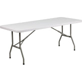 6 ft granite white plastic folding table