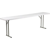 8 ft granite white plastic folding training table