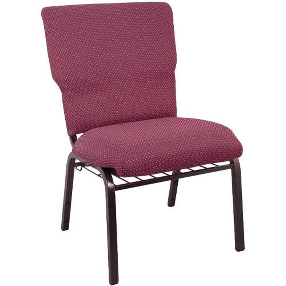 advantage burgundy pattern discount church chair 21 in wide
