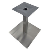 Outdoor Stainless Steel Square Table Base with Umbrella Hole