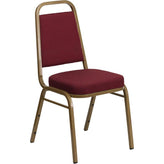 hercules series trapezoidal back stacking banquet chair gold frame