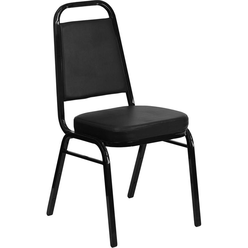 hercules series trapezoidal back stacking banquet chair black frame