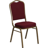 hercules series crown back stacking banquet chair gold frame