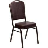 hercules series crown back stacking banquet chair copper vein frame