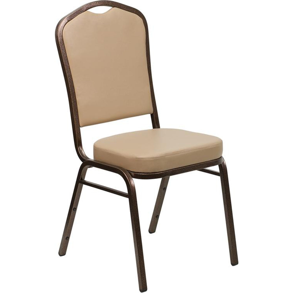 hercules series crown back stacking banquet chair copper vein frame