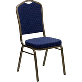 hercules series crown back stacking banquet chair gold vein frame
