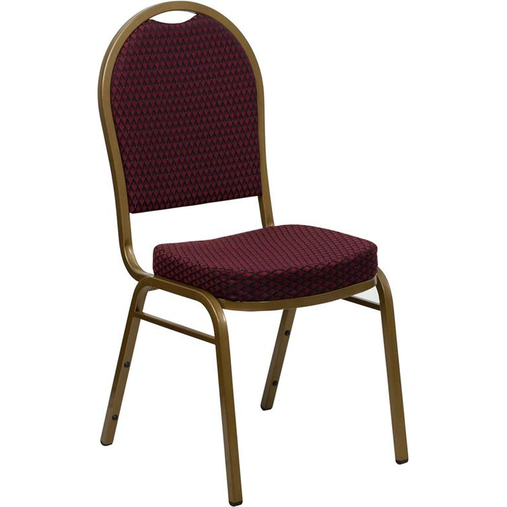 hercules series dome back stacking banquet chair gold frame