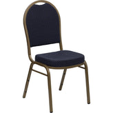 hercules series dome back stacking banquet chair gold frame