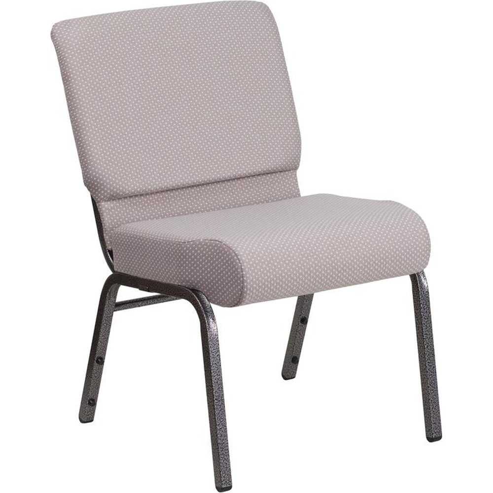 hercules series 21 inch width church chair silver vein frame