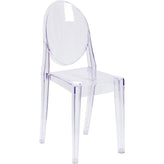 ghost side chair in transparent crystal