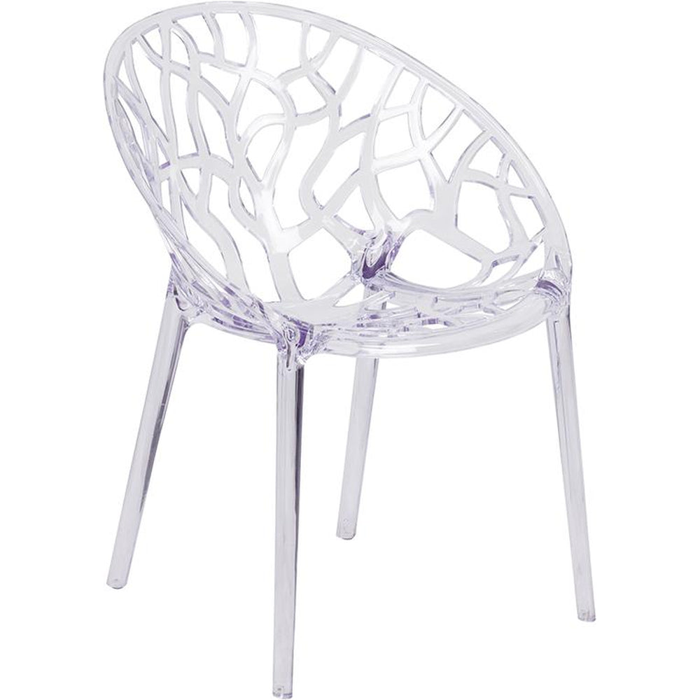 specter series transparent stacking side chair