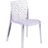 vision series transparent stacking side chair