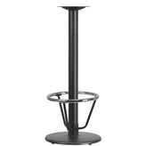 round restaurant table base with bar height column and foot ring