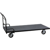 folding table dolly with carpeted platform for rectangular tables