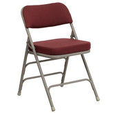 2 pk hercules series premium curved triple braced and double hinged metal folding chair