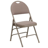 2 pk hercules series ultra premium triple braced metal folding chair with easy carry handle